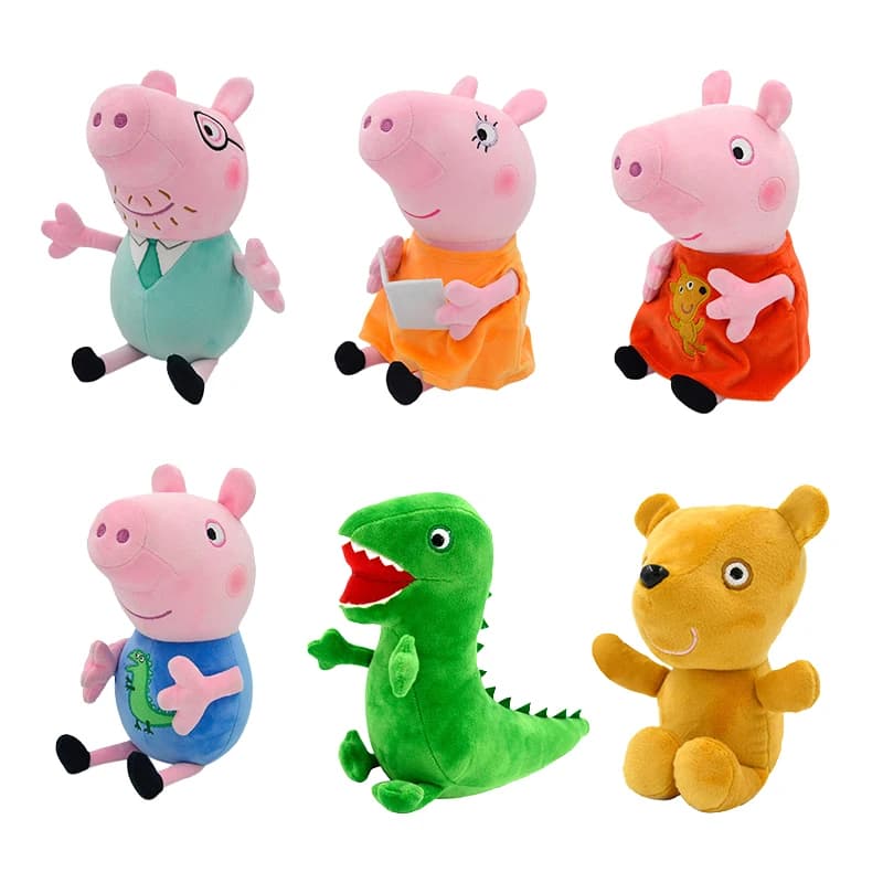 30 cm Peppa Pig Peluche George dinosauro rosa Papà Mamma animale Farcito Morbido famiglia Bambola decorare pelucchi ragazza Bambino Regalo di compleanno