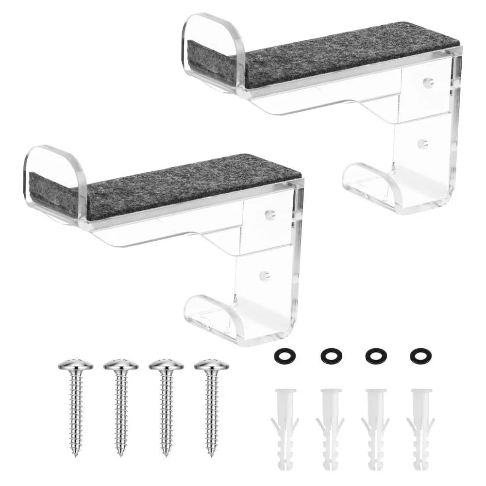 Horizontal Holder Wall Mount Holder Sports Equipment Storage 5MM Thickness Anti-slip Felt Pad Bottom Hook Design
