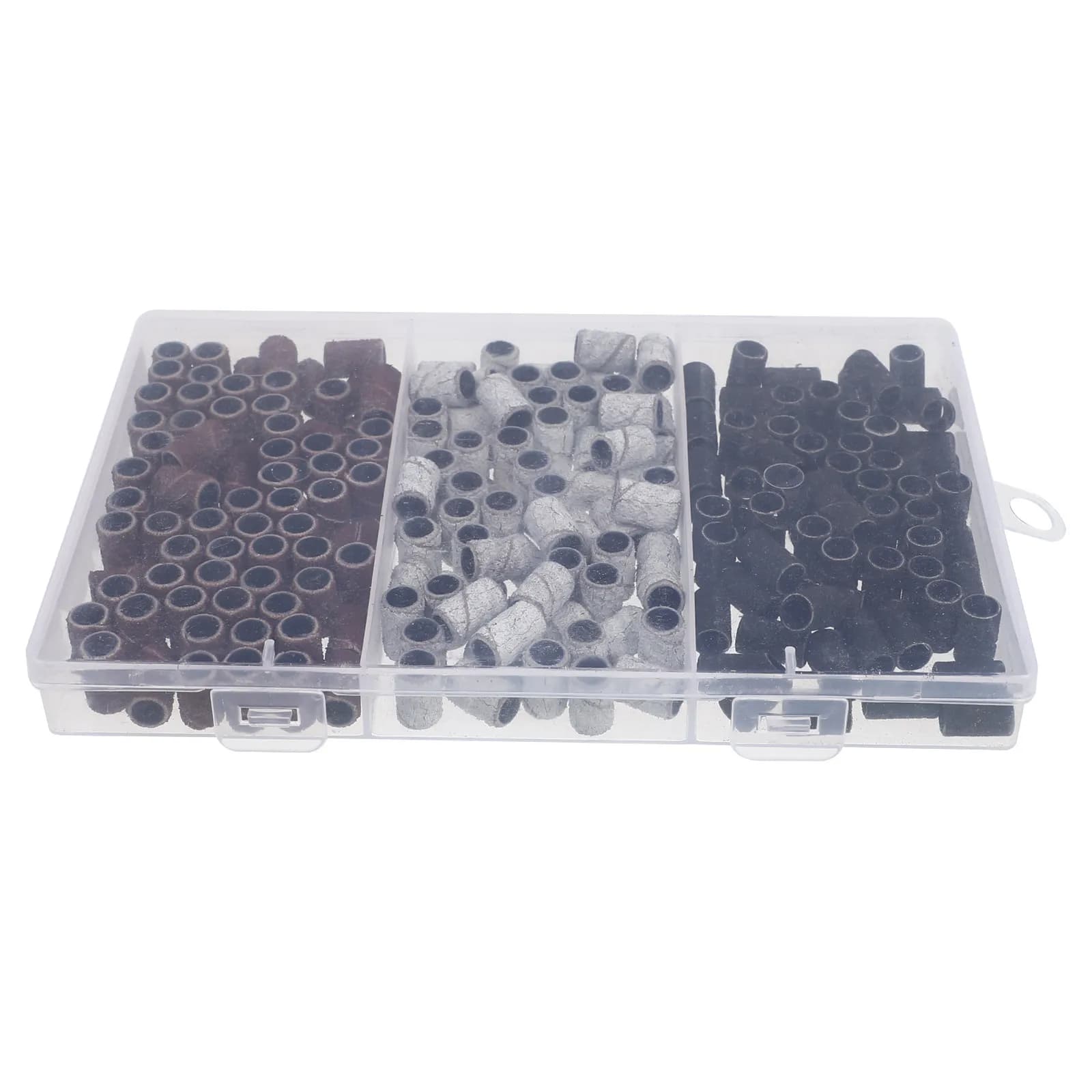 100 Pieces Professional Abrasive Bands for Nails in Resin, High Strength Abrasive Tips and Care Resistant for Nail Drill and Polishing
