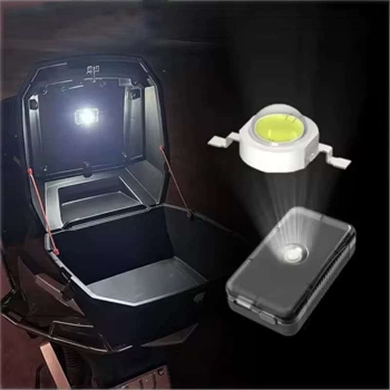 Motorcycle Locomotive Box Sensor Light LED Tail Box Anti-Collision Lamp Convenient Outdoor Fishing Camping Night Light
