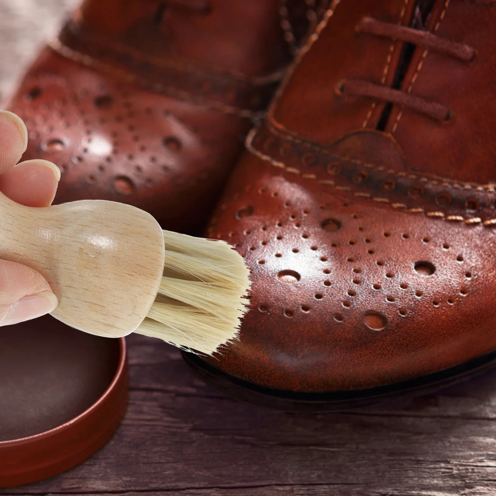 2Pcs Shoe Brush Pig Hair Suede Cleaner Portable Shoe Cleaning Brush Multifunctional Polishing Tool Purse Cleaner