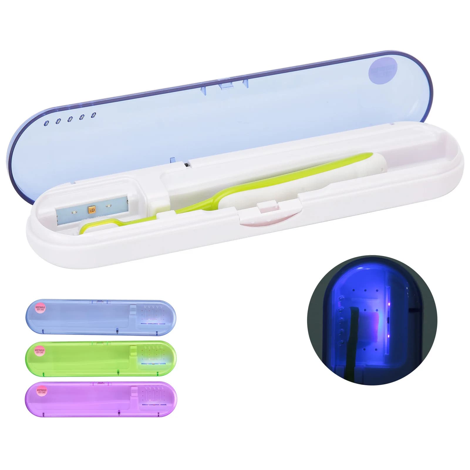 Detergente per dentifricio ZL‐08L Detergente per portaspazzolino UV LED Detergente per dentifricio ultravioletto portatile ABS