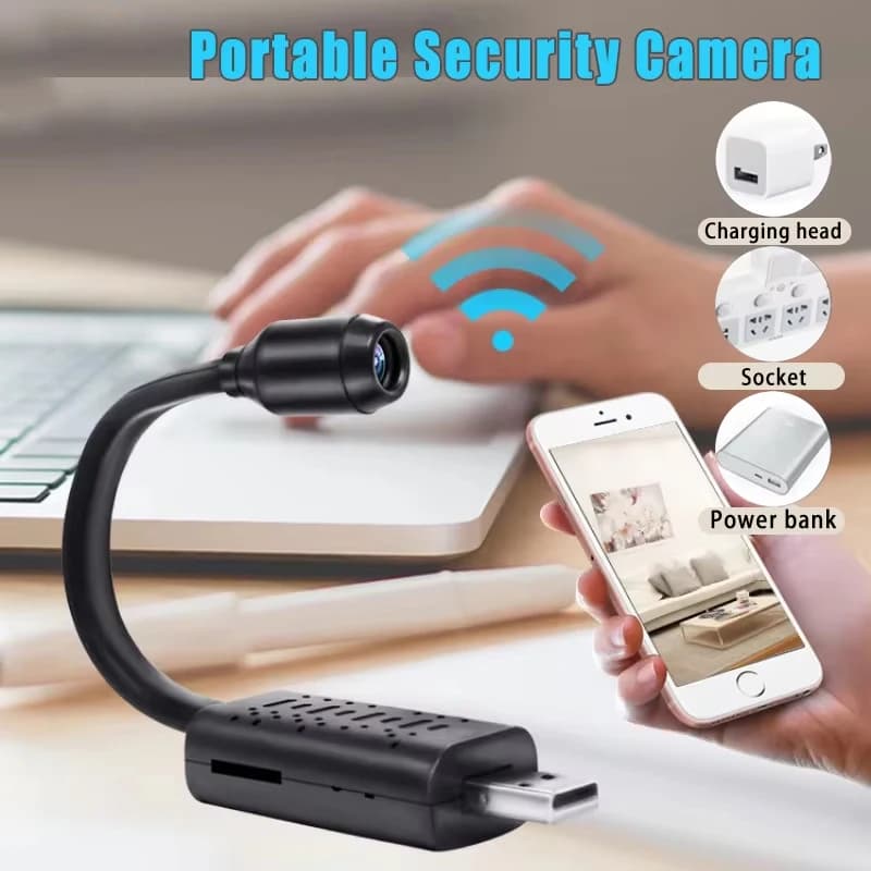 Mini Wireless USB Portable Camera Wireless 120 ° Micro Super Angle Surveillance Camera with Remote Monitoring Support