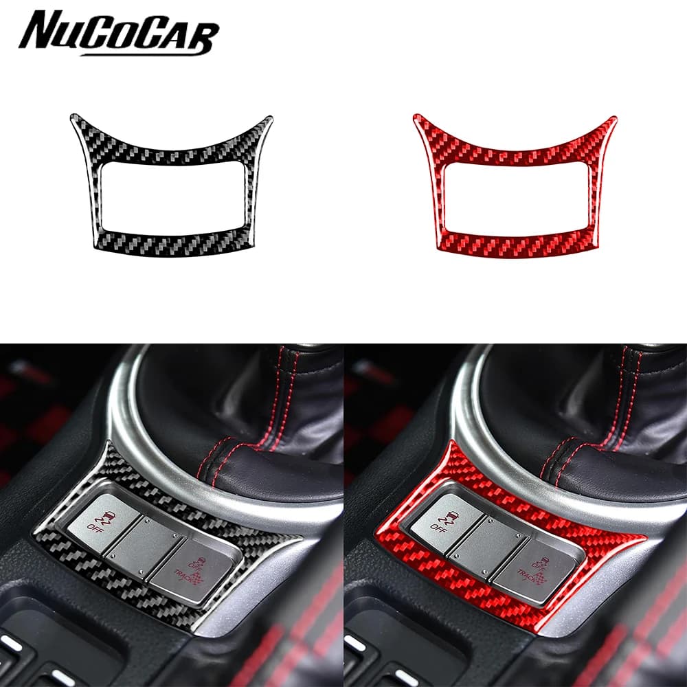 Per Subaru BRZ Toyota 86 GT86 17-19 Console centrale in fibra di carbonio OFF Button Frame accessori interni per auto adesivo decorativo