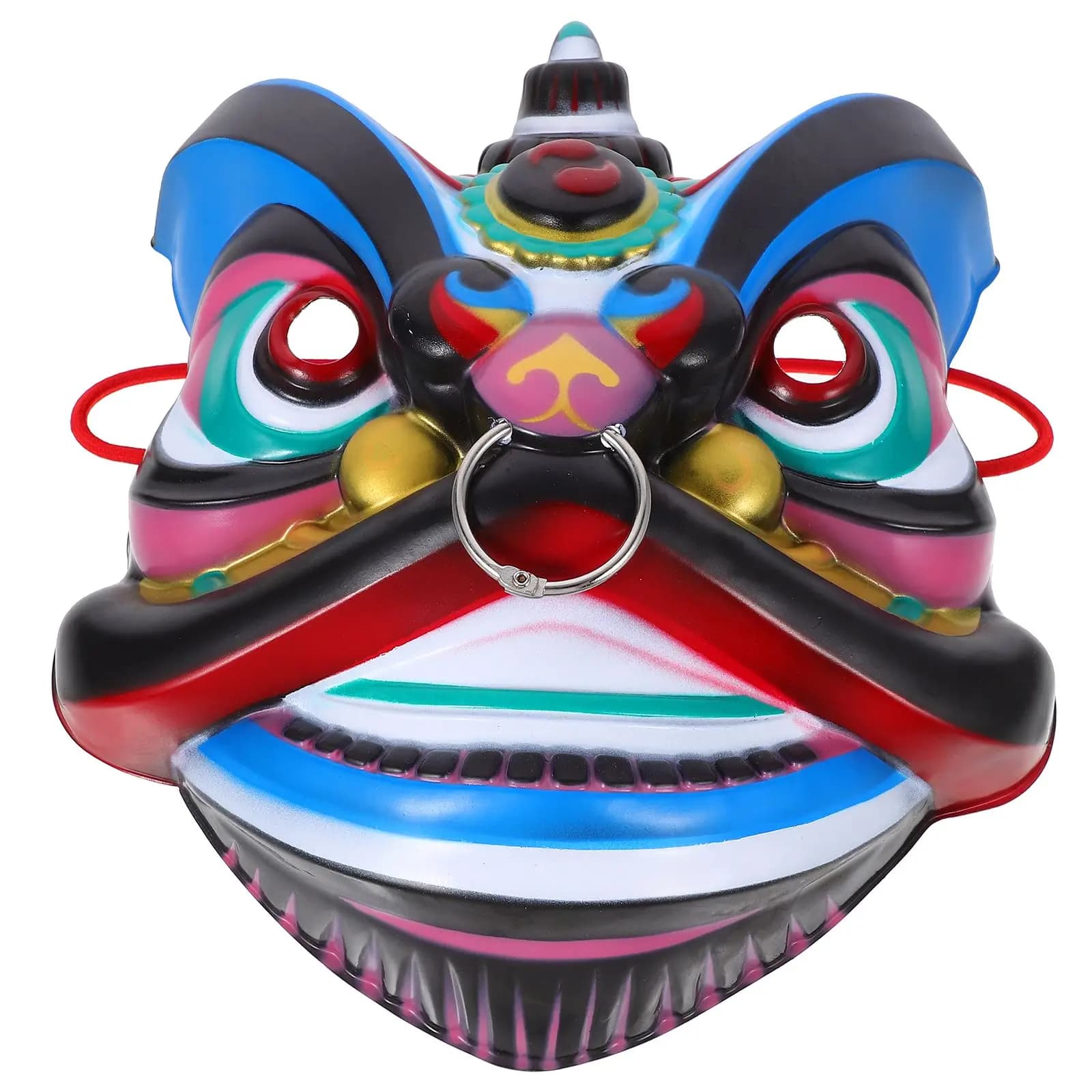 Maschera fatta a mano Maschera di leone danzante cinese Festa Cosplay Accessorio per feste Maschera Costume per spettacoli teatrali