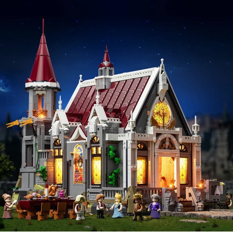 Lumibricks Medieval Series King's Banquet Hall Building Blocks Large Building Models Street View Ornaments Toys Gifts