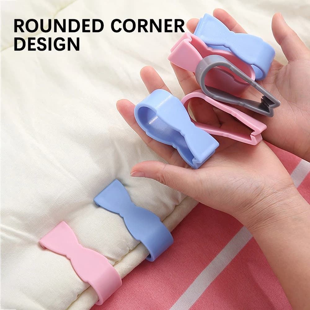 6 pezzi clip copripiumini sicurezza senza ago antiscivolo lenzuolo fibbie per lenzuolo spesso e sottile accessori clip di fissaggio