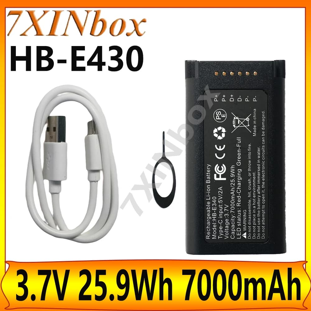 7XINbox HB-E430 3.7V 25.9Wh 7000mAh Batteria di ricambio per eufy Security Video Doorbell Serie E340 Brand New Strumenti gratuiti