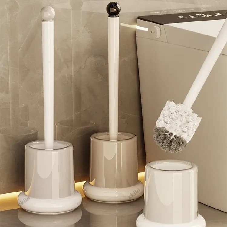 Minimalist Toilet Brush Set Modern Sleek Bathroom Cleaning Tools with Holder Home Bathroom Clean Organizer Bathroom Accessories