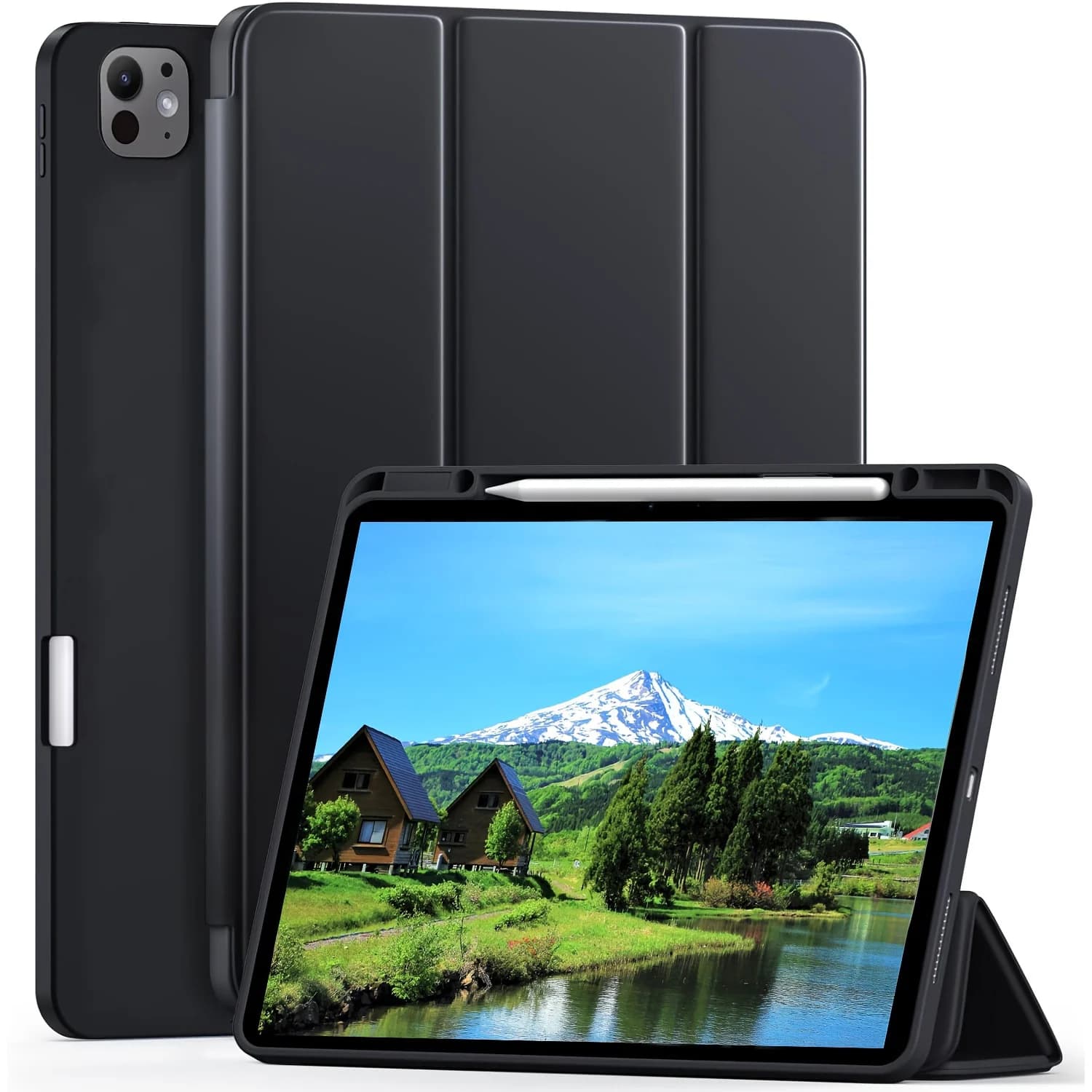 Custodia per iPad Air 13 pollici (M3/M2-2025/2024) | iPad Pro 12.9 6a/5a/4a/3a generazione 2022/2021/2020/2018 con portapenne