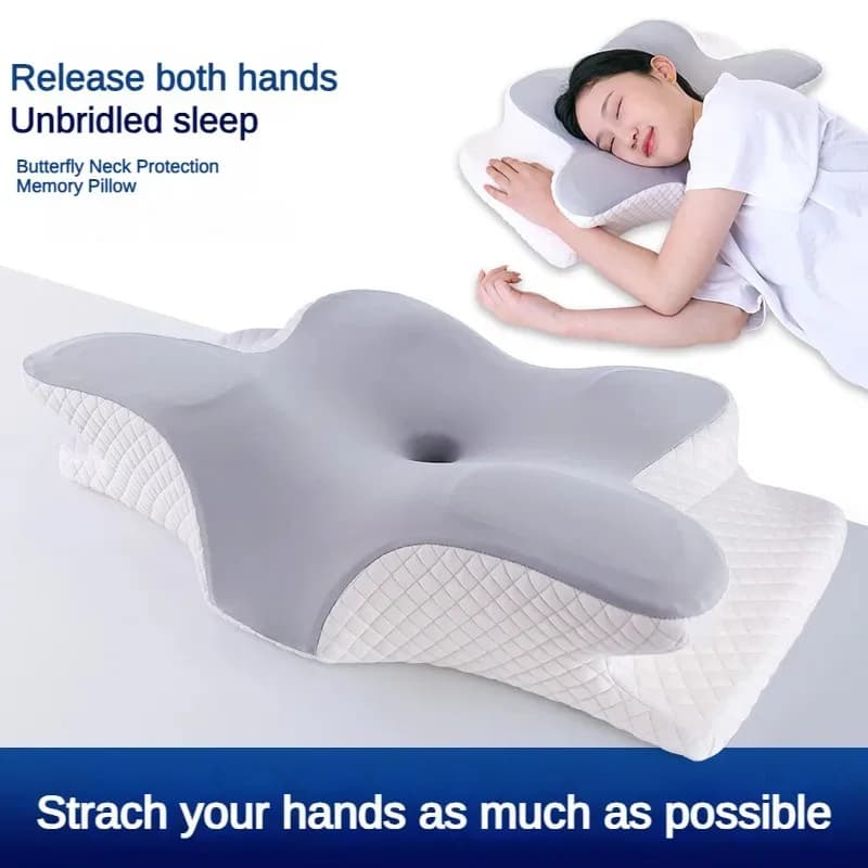 Cuscino per il collo cervicale Cuscini per dormire in memory foam Supporto ergonomico per il collo ortopedico Contorno per gli dorme dello stomaco laterale