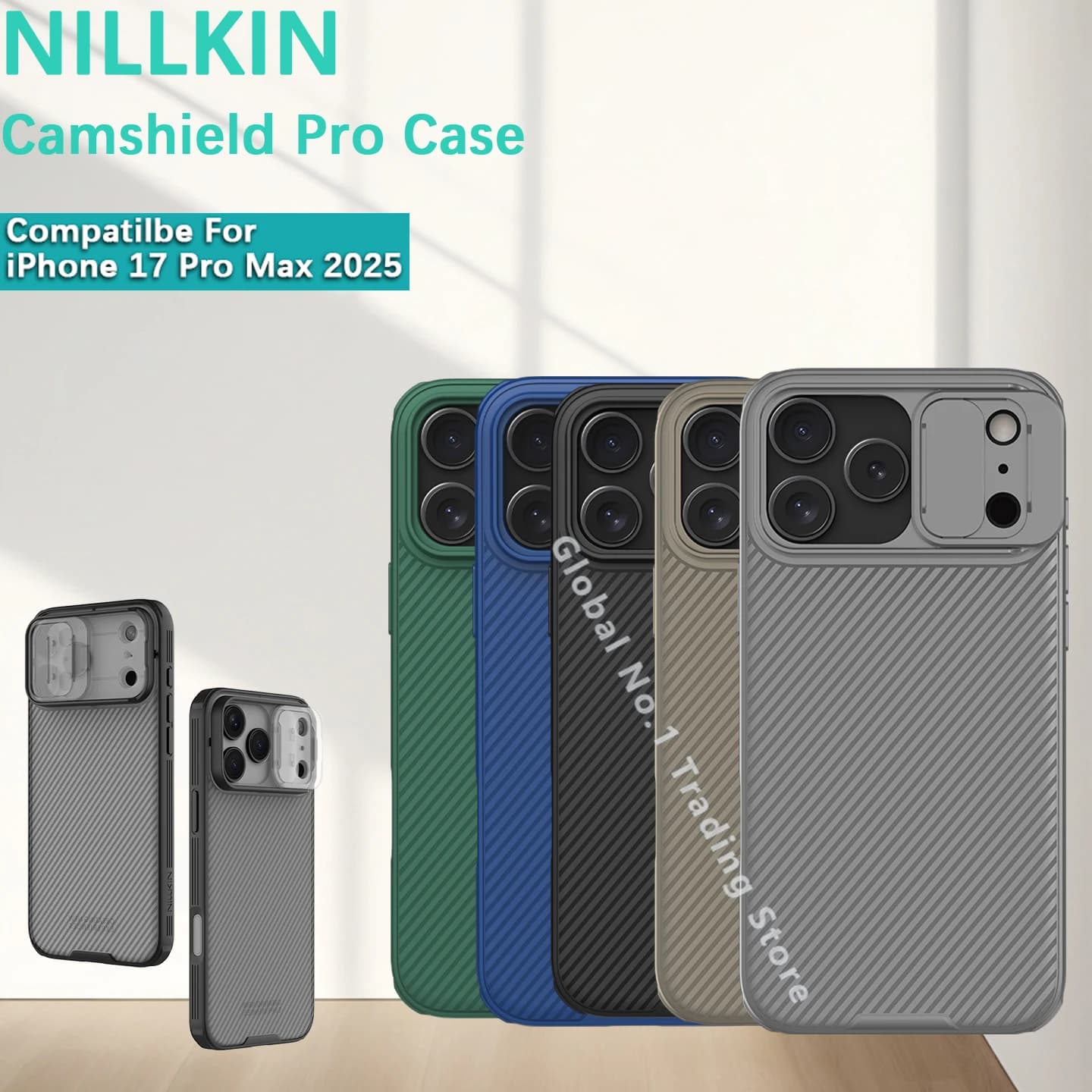 NILLKIN Compatible For iPhone 17 Pro Max 2025 CamShield Pro Case Lens sliding window cover hard shell phone shell case shell