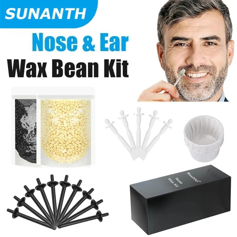 50g Nose Hair Stick Wax Bean Set Nose Wax Applicators For Painless Nose Hair Removal Tool Wax Accessories Beeswax Safe