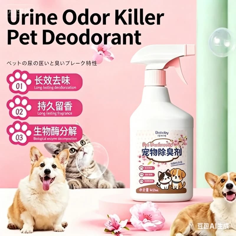 Deodorante per gatti, deodorante per animali domestici, deodorante per urina di cane, deodorante per lettiera per gatti, spray deodorante agli enzimi biologici