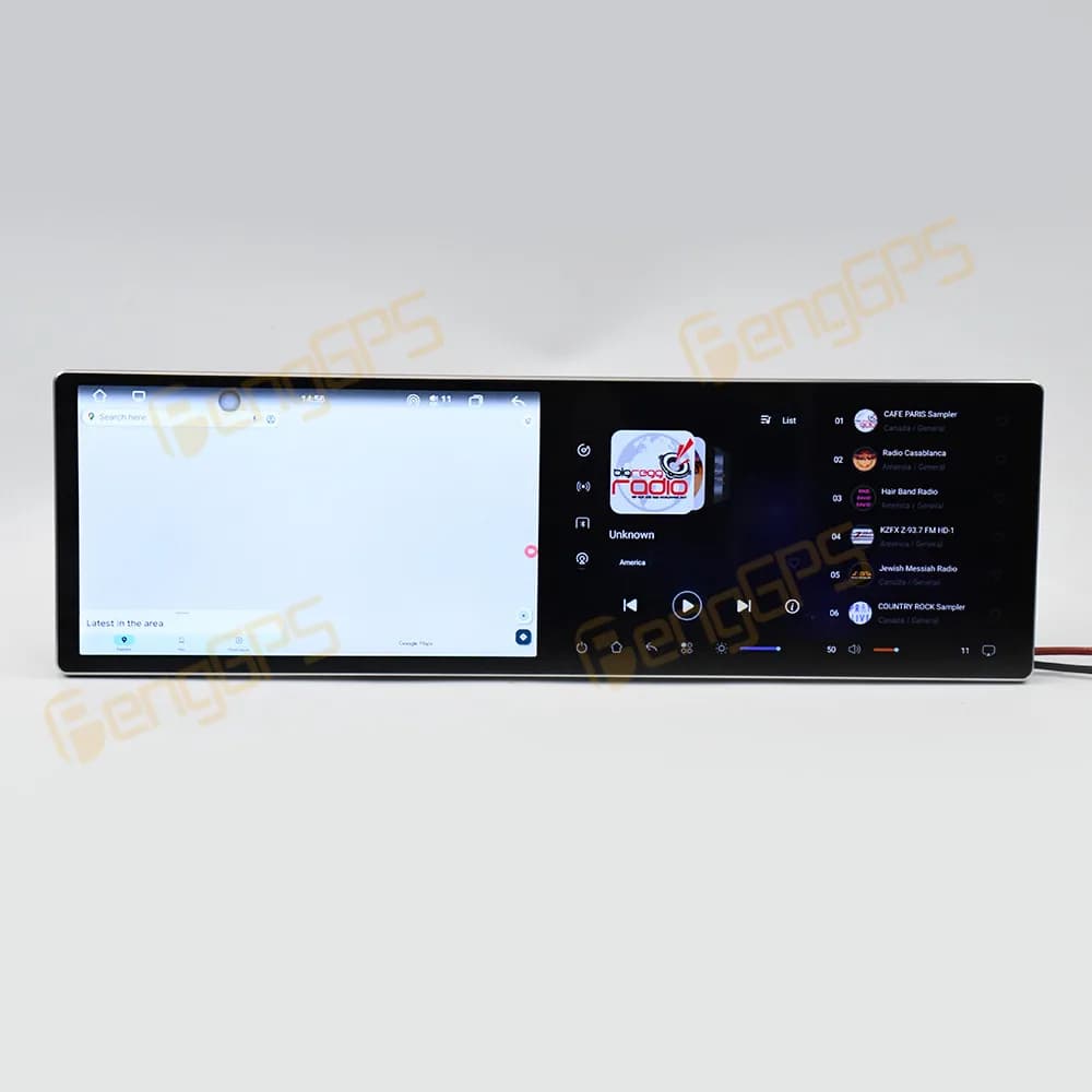 Dual Screen 9.1 Inch Android 15 CarPlay Car Radio For Audi Q5 2005-2009 Touch Screen Multimedia Player GPS Navigation DSP Auto