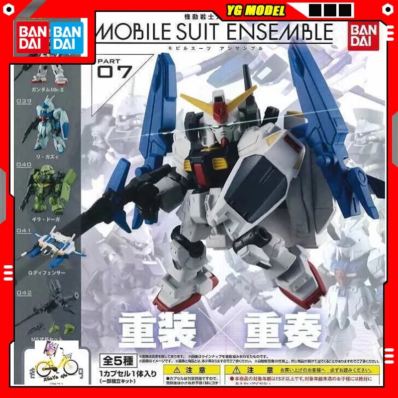 Bandai GUNDAM Action Figure Modello da Assemblare Re-GZ Gundam Mark-Gashapon Ball Q-version Doll MOBILE SUIT ENSEMBLE 07 Originale