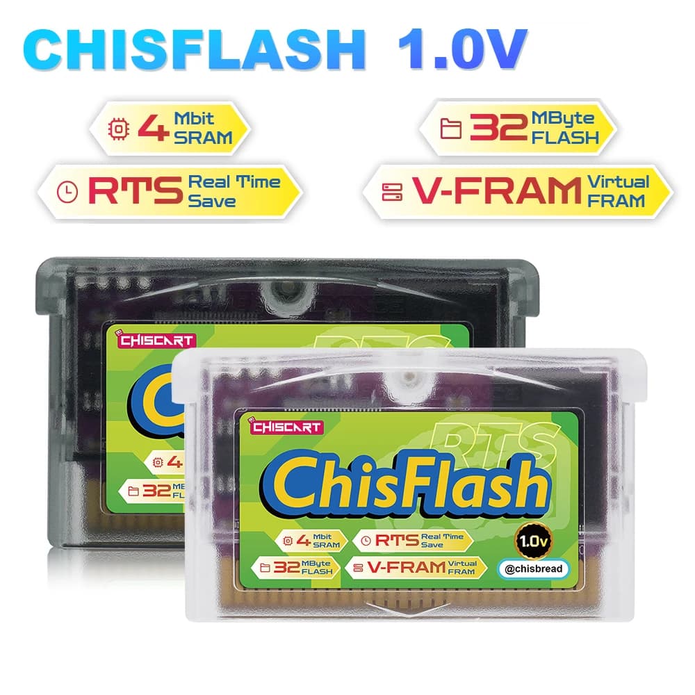 For GBxCart ChisBurner ChisFlash 1.0V Virtual FRAM Real-time Save Flash Cartridge Compatible NDS NDSL GBA GBASP GBM Console