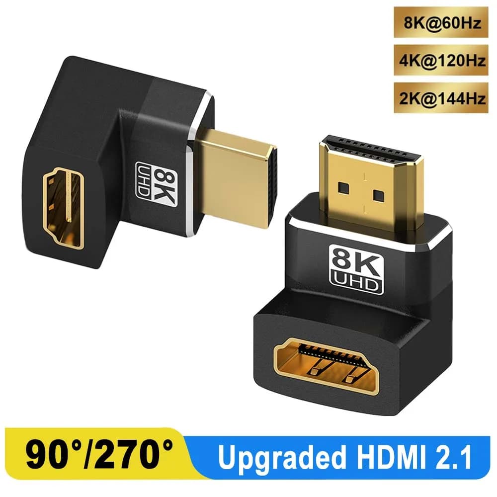 HDMI-Compatible Adapter Mini/Micro HDMI To HDMI 8K 60Hz 4K 120Hz/144Hz Male To Female Converter For HDTV Laptop PS4/3 TV Box