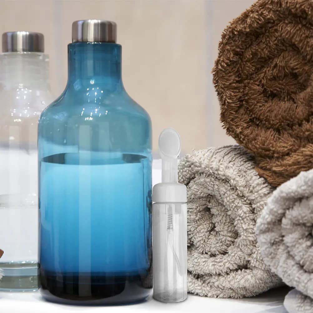 Set da 3 Flaconi Portatili con Dispenser a Pompa per Schiuma, per Detergente Viso, Sapone, Shampoo, Lozione e Schiuma Mani