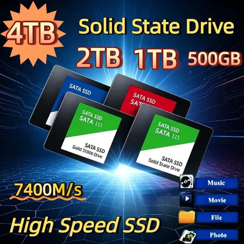 500GB Ultra Portable External SSD USB 3.0 7400MB second Shockproof Metal Casing Solid State Drive for Laptop PC Hard Disk Pro
