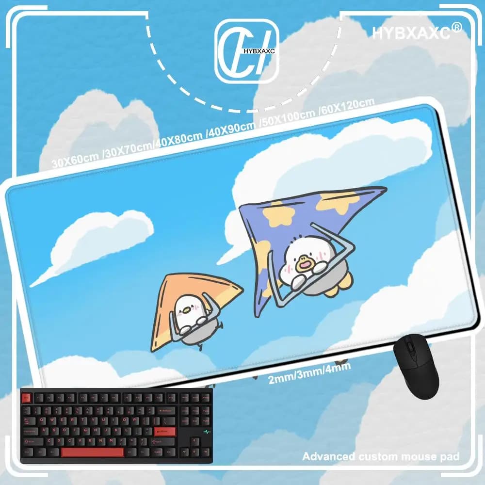 Tappetino da Scrivania HYBXAXC a Forma di Anatra, Tappetini per Mouse Kawaii, Tappetini da Gioco per Tastiera, Tappetini XXL per Gamer, Tappetino per Mouse Anime, Tappetini per Tavoli da Computer