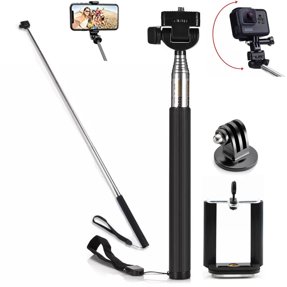 Monopiede per Selfie portatile estensibile, adattatore per Gopro Hero 10 9 8 7 5 4 SJCAM XiaoYi EKEN H9R Sport Action Camera