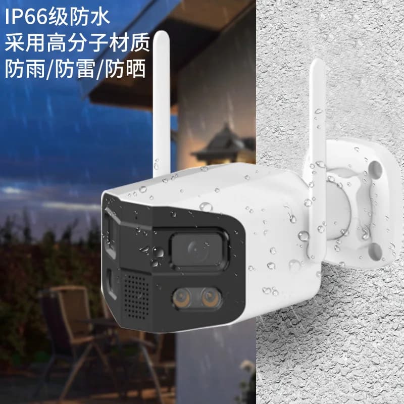 Telecamera IP Dome 4MP con Doppia Lente e Visione a 180 Gradi, Rilevamento AI Umanoide, Colore Completo, Sicurezza Domestica, Monitoraggio Bambini, Compatibile con App Tuya
