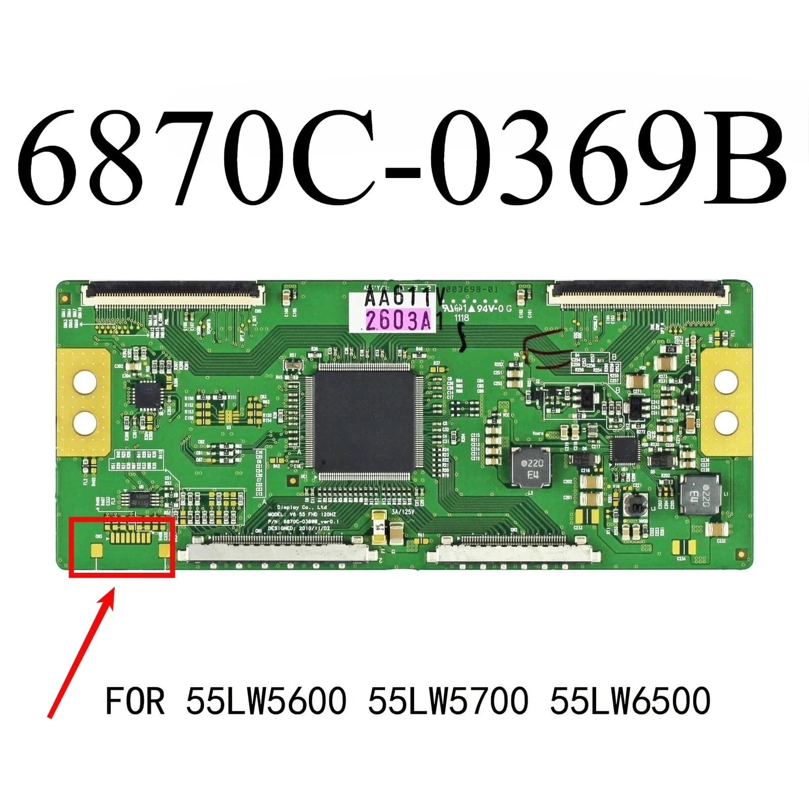 6870C-0369B T-CON Logic Board is for 55LW5600 55LW5700 55LW6500