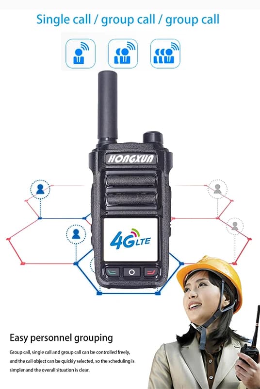 HX T72 portatile 4G LTE POC Walkie Talkie GPS sicuro con ricevitore wireless Zello sicuro a lungo raggio Sistema Android Copertura globale
