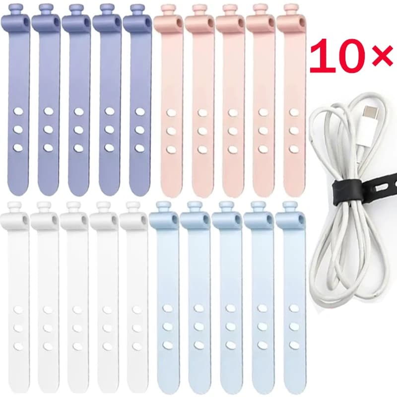 10-1 pz Riutilizzabile Fascette Fascette Cavo Organizzatore Per Il Caricatore Auricolare Mouse Cavo Organizzatore di Fissaggio DataLine Avvolgitore cinghie