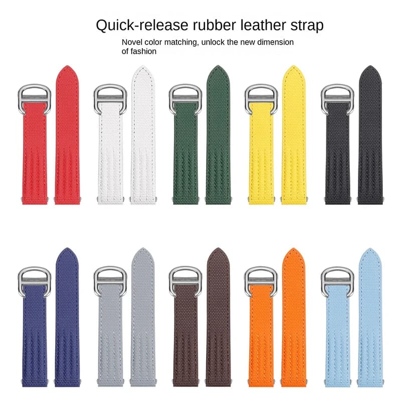 For Cartier watch strap men women Roadster W6206018 WE500260 quick release fluororubber strap 19mm 20mm 15.5mm replacement strap