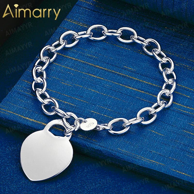925 Sterling Silver Simple Smooth Love Lock Bracelet for Women's Parties Banquets Weddings High-quality Fashion Jewelry