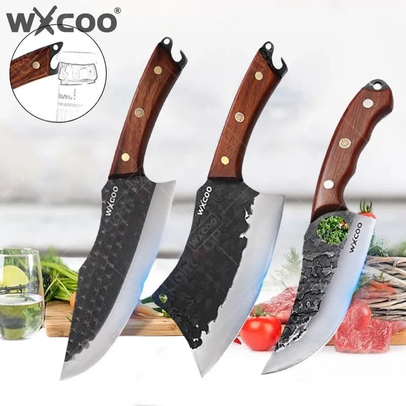 WXCOO Professional Kitchen Knife Meat Cleaver Butcher Knife Chef Knife Multifunctional Household Fruit Vegetable Fish Forged