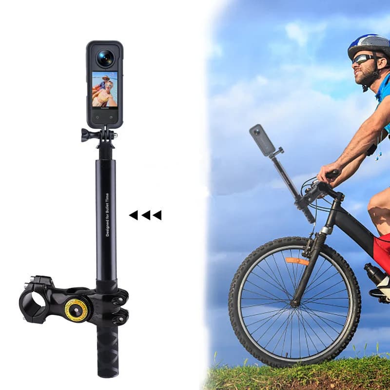 Moto Bici Panoramica Monopiede Bicicletta Selfie Stick Nascosto per GoPro 13 12 11 10 9 8 Insta360 X4 X3 Action Camera Accessorio