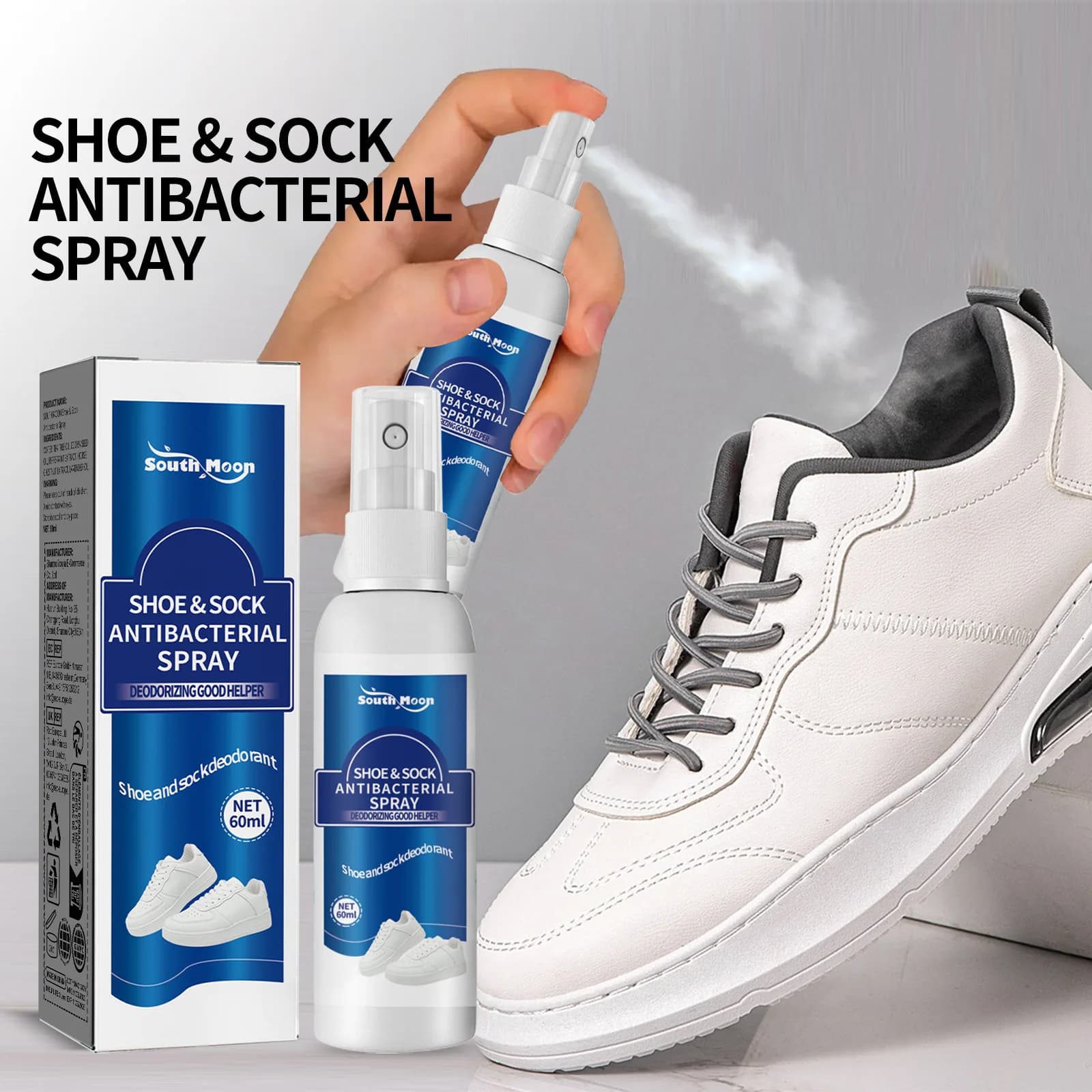 Shoe Socks Odor Removal Spray Foot Odor Shoes Stink Remover Footwear Deodorant Antibacterial Antiperspirant Freshener Feet Care