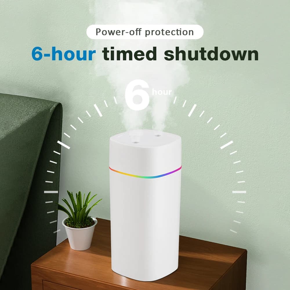 600ml Umidificatore Nano Mist Maker Acqua Spray Aromaterapia Olio Essenziale Diffusore Muto Atomizzatore Luce Colorata Per La Casa Auto