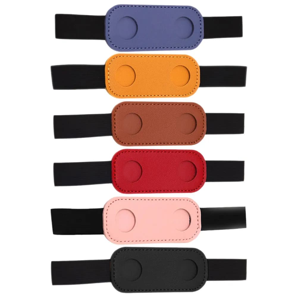 6 Pezzi Portapenne Elastici in PU per Quaderni, Agende e Diari, Custodia Protettiva Compatta, Accessorio per Conservazione Singola Penna