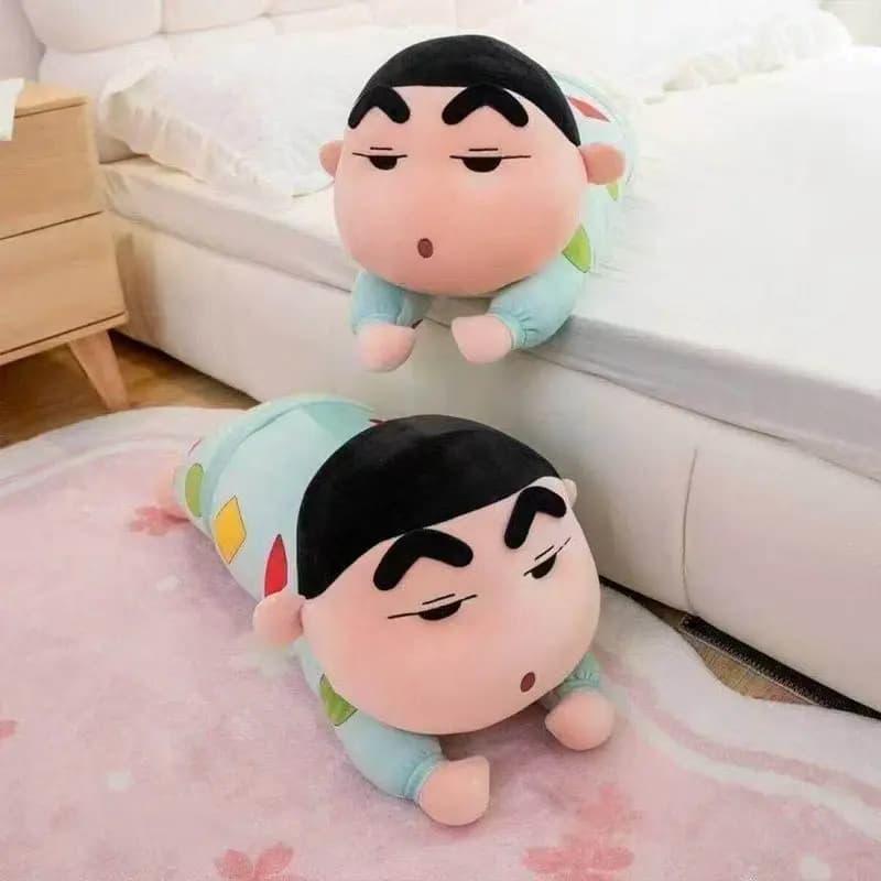 Crayon Shin Chan Plush Doll Soft Stuffed Throw Pillow Prone Sleeping Cushion Cartoon Home Decor Lovely Gift For Girls Birthday