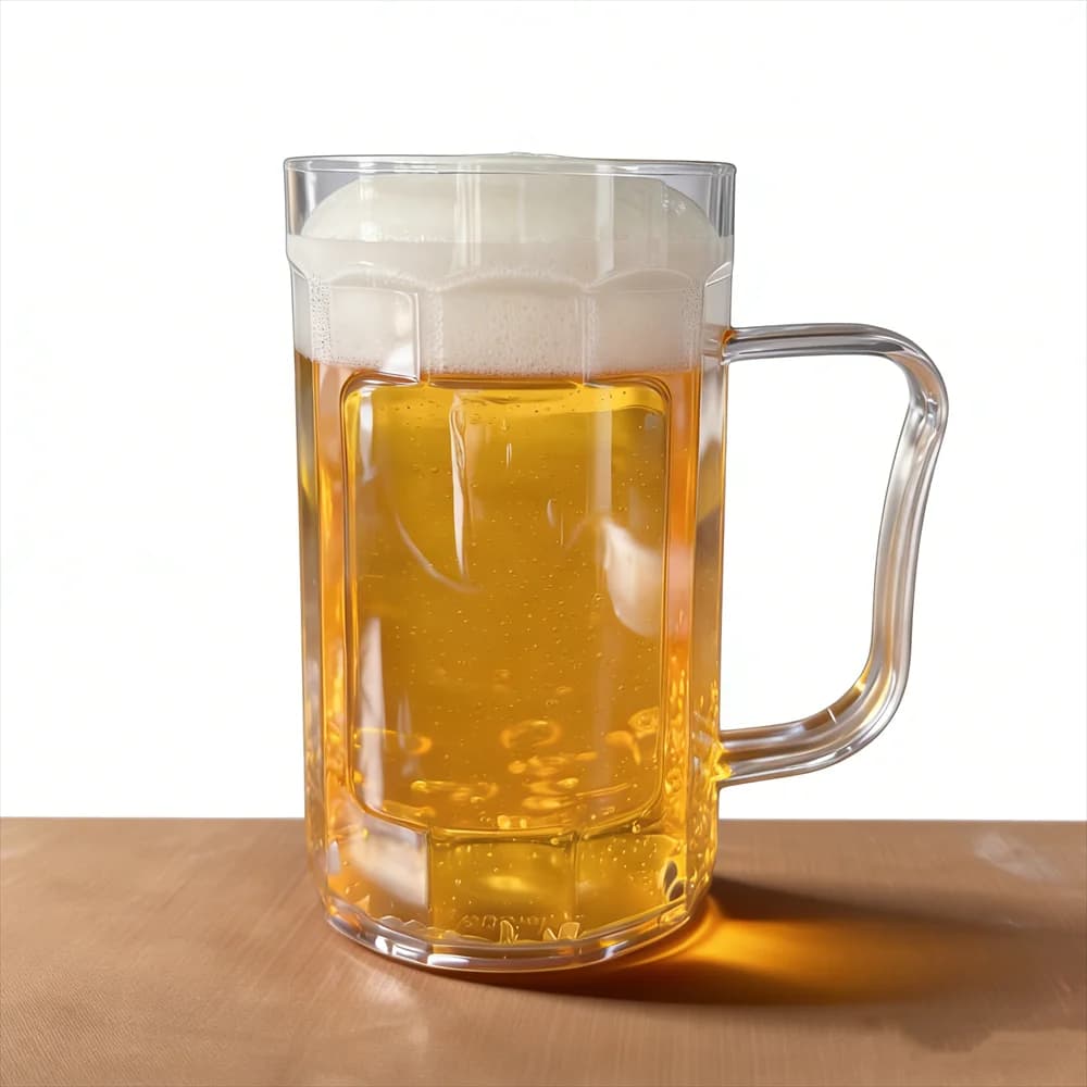 Boccale da birra in plastica da 500 ml con manico Modello di snack per camion alimentare Puntelli per esposizione Decorazione del festival culturale Valutazione soggetto principale