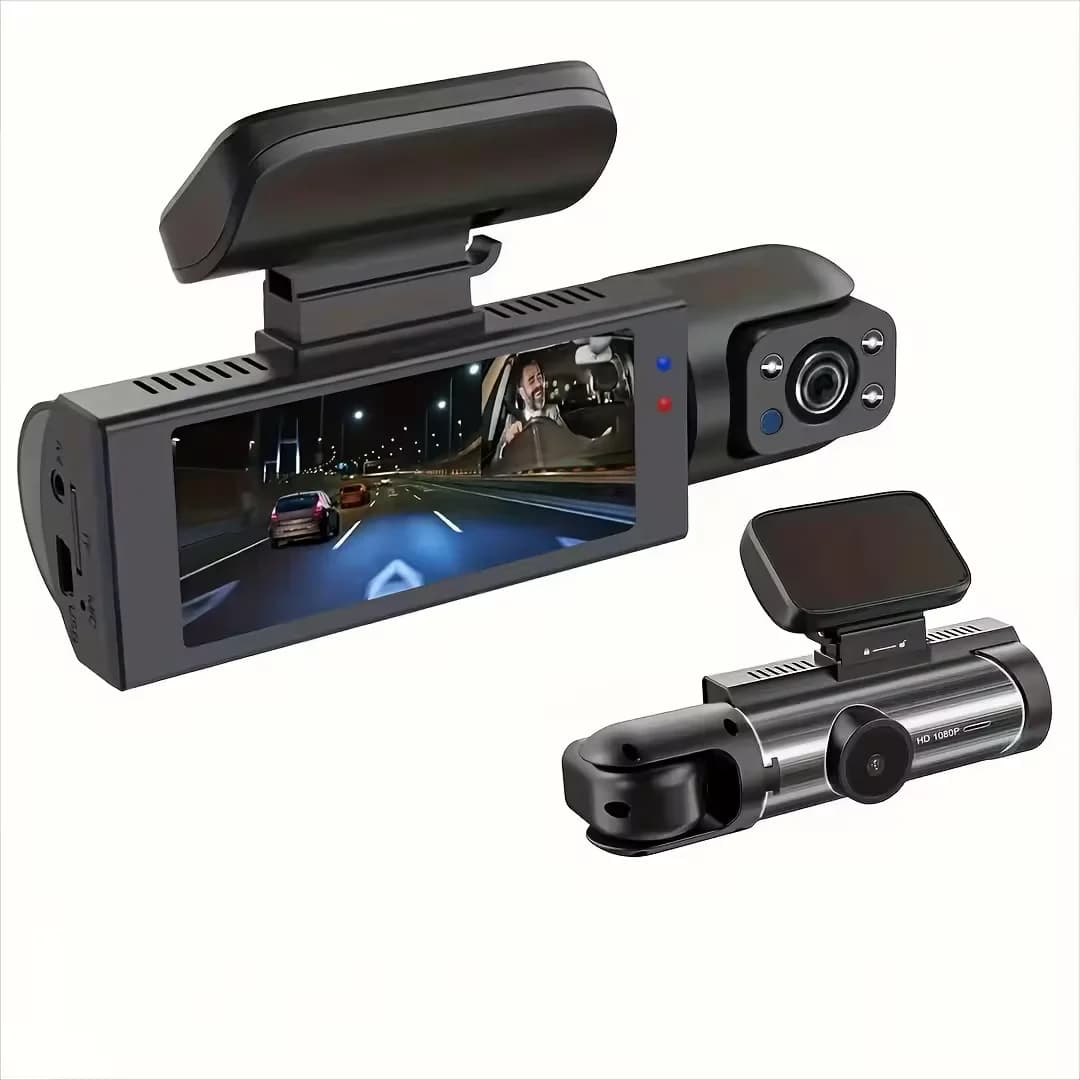 HONGTONG Double Lenten 1080P Wifi Dash Cam Wireless Car Black Box 3.16 inch IPS Night Vision IR Registration in Loop Auto Dvr