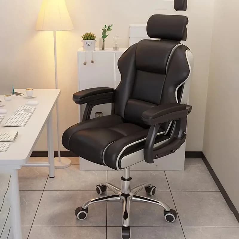 Moderne Poltrone da Gaming Singole, Poltrone Relax Color Crema per Adulti, Poltrone a Dondolo Lunghe per l'Ingresso di Casa e Arredamento per Corridoio