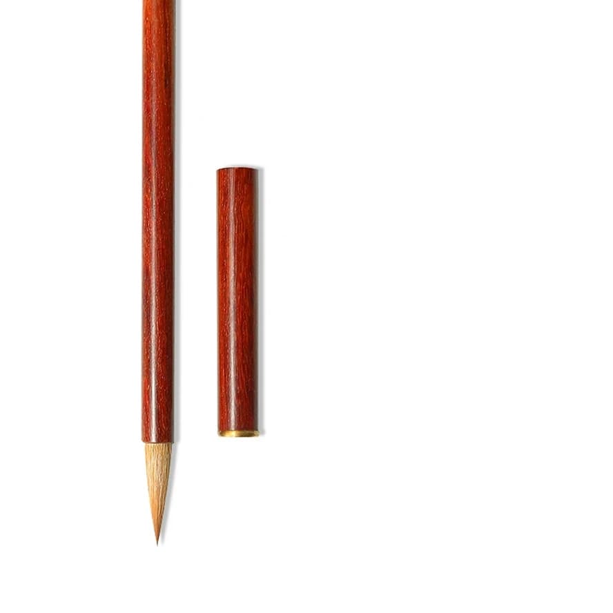Professional Sumi Calligraphy Brush Set - Premium Pure Wolf Hair & Goat Hair Small Regular Script Brush for Experts Art Tool