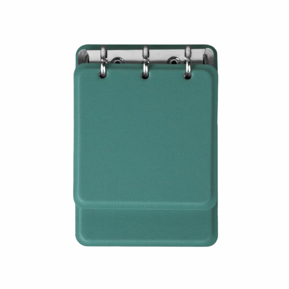 3-Ring Binder Loose-Leaf Notebook PU Leather Cover Portable Notepad Refillable Pocket Journal School Office Supplies