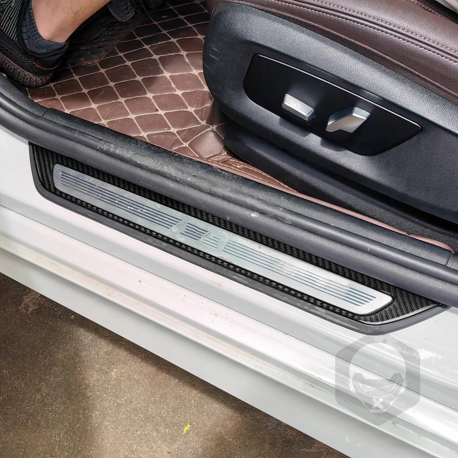 Per BMW Serie 5 G30 G31 G38 2017-2023 In Fibra di Carbonio Porta Interna Davanzale Soglia Pannello di Rivestimento Accessori Auto Interni adesivo