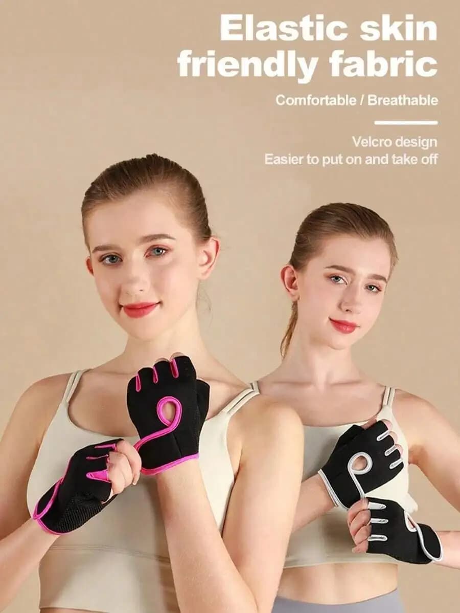 Unisex Fingerless Fitness Gloves Anti-Slip Breathable Half Finger For Cycling Biking Gym