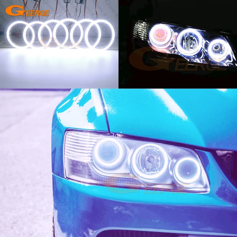 Kit Luci Diurne Ultra Luminose COB LED Angel Eyes per Mitsubishi Lancer Evo 7 8 9 2002-2007