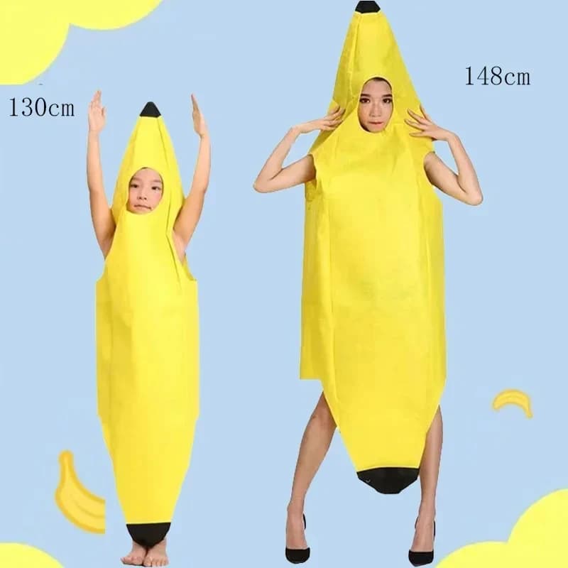 ABC123CosplayBanana Cosplay Costume Performance Fruit Carnival Clothing Adult Fancy Uniform Suit Halloween Christmas P3'd,5;h.9/