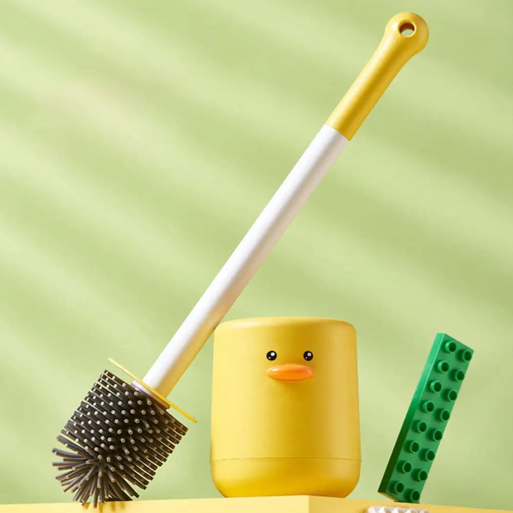 Set Spazzola per WC con Supporto a Parete, Manico Lungo, Strumento per la Pulizia del Bagno, Efficiente Spazzola per la Pulizia del Gabinetto Domestico