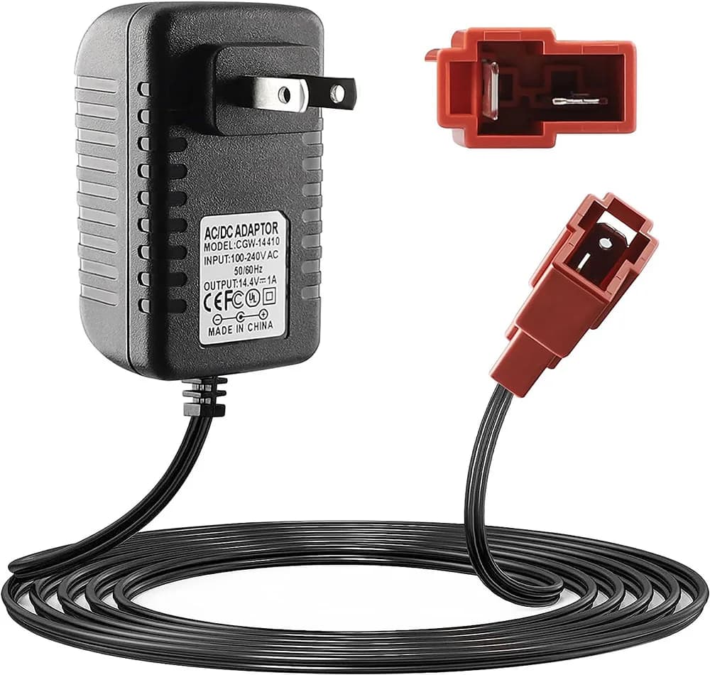 Caricabatterie 12 Volt per Giocattoli Elettrici, Adattatore di Alimentazione 12V 1A per Auto Elettriche per Bambini, Spina Quadrata SL12-07-02