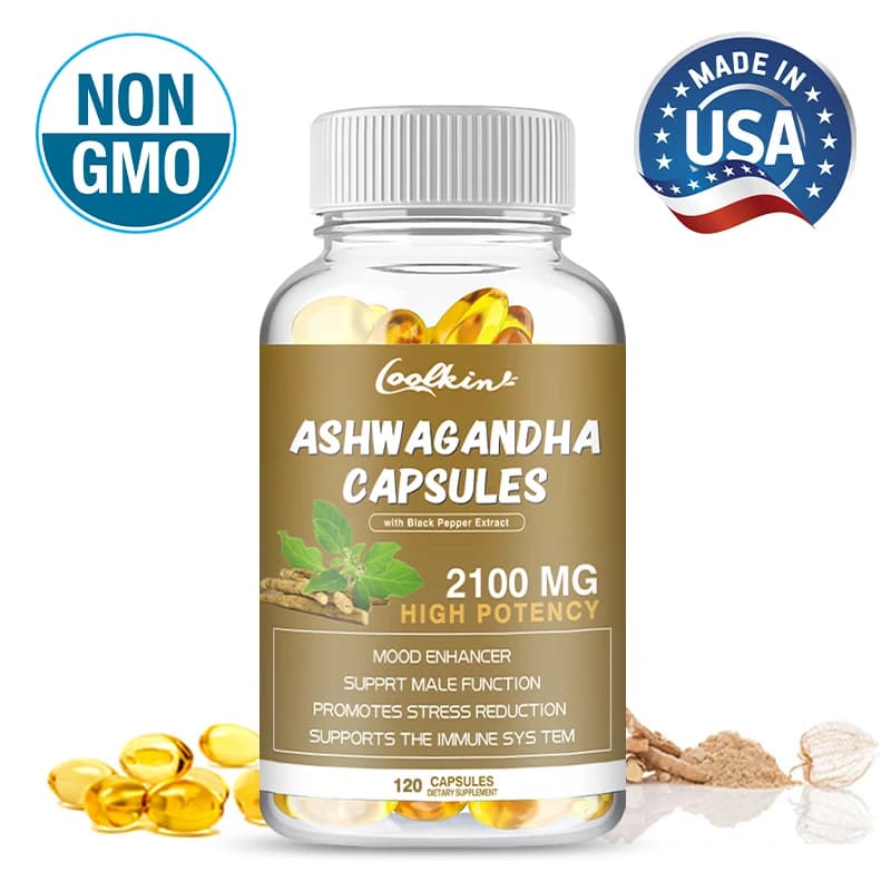 Capsule di Estratto di Ashwagandha - Integratore per Alleviare lo Stress e Favorire il Sonno - Supporta Livelli di Energia Bilanciati e un Pensiero Positivo